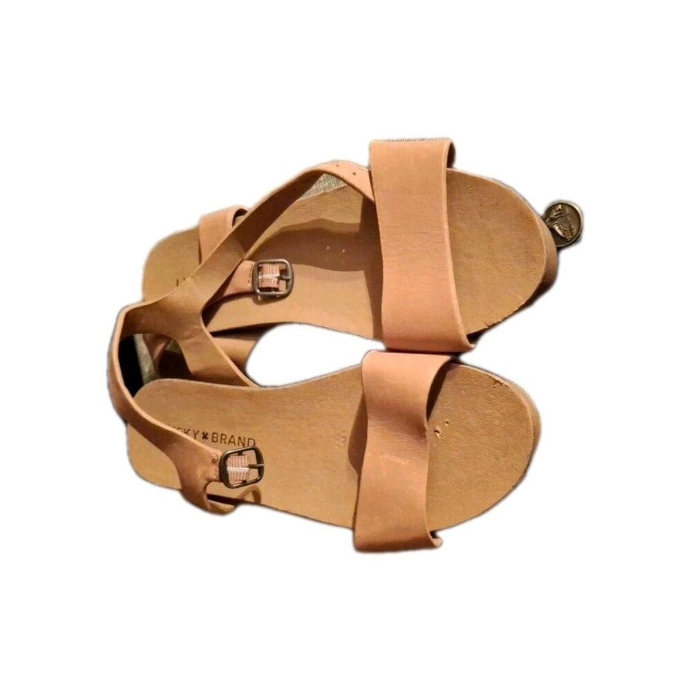 Lucky Brand Girls Sandals Size 1 Brown Leather Ankle Strap